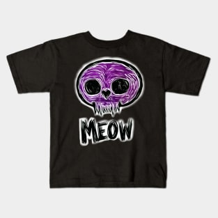 Kitty Skull Meow Kids T-Shirt